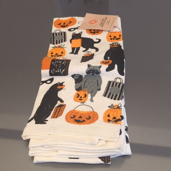 Rae Dunn Home Sweet Haunted Home 6 Kitchen Towels - NWT - Picture 5 of 5